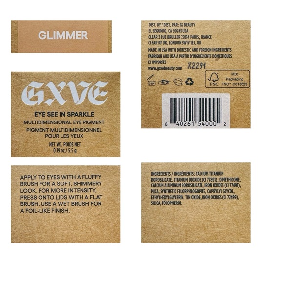 GXVE Eye See In Sparkle Multidimensional Eye Pigment Shadow GLIMMER - Picture 8 of 8